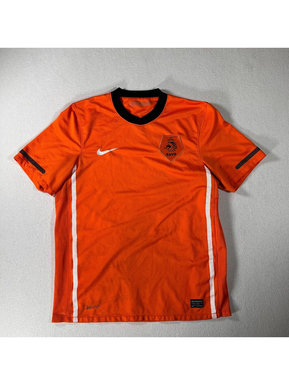 Nike Netherlands KNVB Orange Soccer Jersey Dri-FIT 2010 Futbol Kit Authentic L